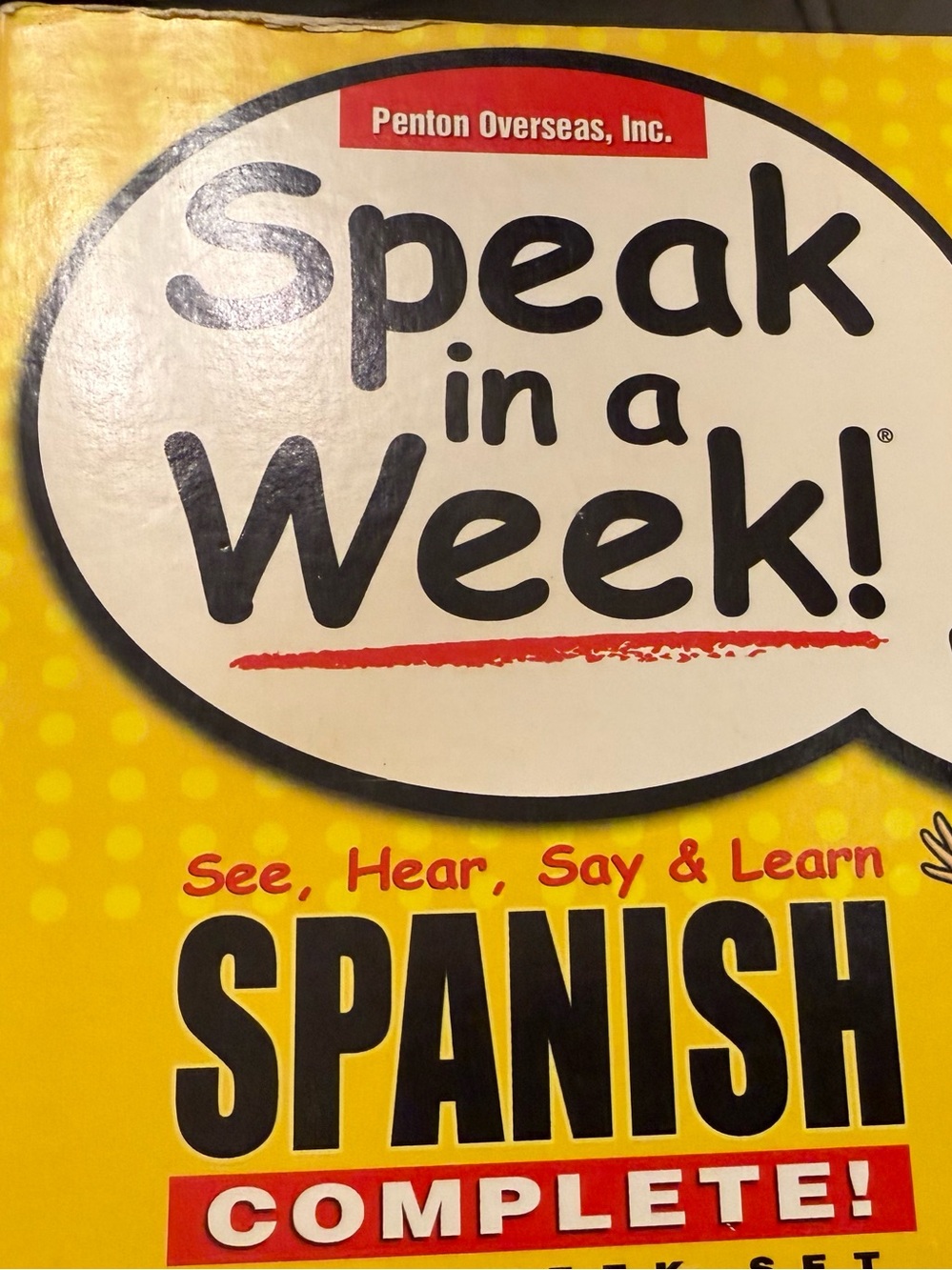 Speak in a Week! Spanish Complete Four-Week Set - Yellow